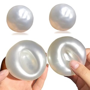 Pearl Gem <b>Squishy</b> Toy Filled with Coconut Oil, Non-Resilient Squeeze Ball, Stress Relief Fidget Toy for Adults & Kids - Product Image 1