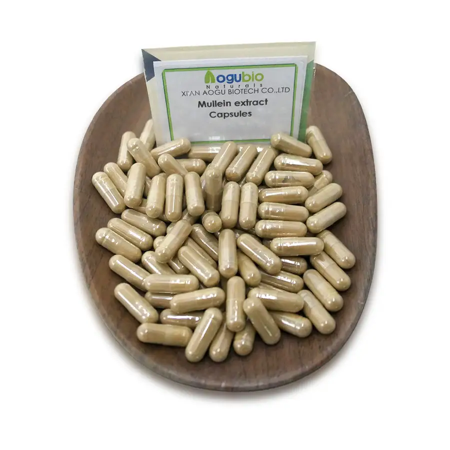 Vegan Capsules Lung Support Supplement 100% Pure Mullein Leaf Powder Capsules/Mullein Capsules