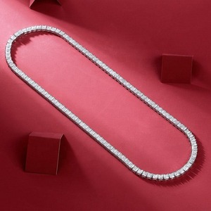 Collier chaîne tennis en moissanite de qualité supérieure pour bijoux de mode, confortable à porter au quotidien, disponible au meilleur prix - Product Image 6