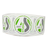 Impression de logo personnalisé, autocollant adhésif en vinyle imperméable, impression numérique couleur CMYK, rond mat, étiquette pour pilulier, rouleau