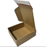 Boîte d'emballage personnalisée à fermeture éclair détachable en carton ondulé kraft recyclé avec gaufrage pour cadeaux, artisanat, bougies et portefeuilles