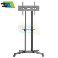 KLC 131A Rak TV Beroda Tugas Berat 32-65 Inci, Dapat Dilepas, untuk LED LCD, Pelat Baja Canai Dingin, Troli Dudukan TV