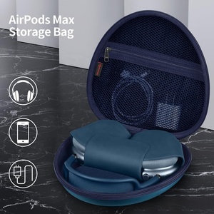 Étui pour <span class=keywords><strong>casque</strong></span> EVA personnalisé pour pommes Air Pods <span class=keywords><strong>Max</strong></span> <span class=keywords><strong>casque</strong></span> prend en charge le sommeil dur organisateur Portable transporter sac de rangement de voyage - Product Image 2