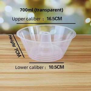 使い捨て透明テイクアウトプラスチックPPジュースソーダバブルミルクティー飲料カップ、食品パッケージスナックボウルとストロー付き - Product Image 6