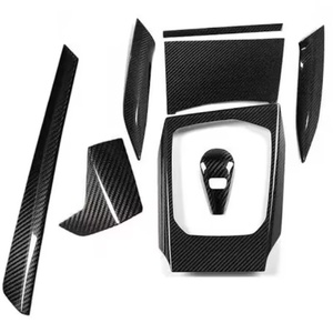 BMW M4 G82 M3 G80 G42 G22 G20 G26용 카본 센터 콘솔 계기판 에어 아울렛 패널 내부 트림 키트 스티커 - Product Image 1