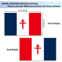 Drapeau français 1940-1944, 90x150cm, bannière commémorative historique, œillets en laiton, 100% polyester, double couture, couleurs vives