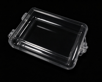 Mini boîte à clipser transparente en plastique 54*42*10mm, conteneur à clipser en PS pour petits accessoires et emballage de quincaillerie