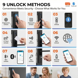 Cerradura Inteligente para Puerta con Huella Dactilar, WiFi, TTLock, Impermeable, con Carga de Emergencia y <span class=keywords><strong>Control</strong></span> Remoto para Puerta de Madera, NUEVA 2026, Tuya - Product Image 5