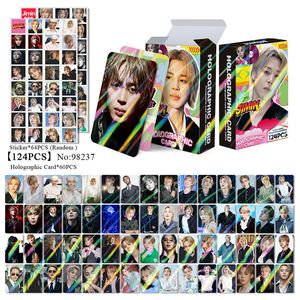 KPOP 124 piezas/caja Bangtan Boys ARIRANG <span class=keywords><strong>JungKook</strong></span> V JIMIN SUGA RM <span class=keywords><strong>J</strong></span>-<span class=keywords><strong>HOPE</strong></span> JK Tarjeta Láser Fotográfica Lomo Card Photo Card - Product Image 5