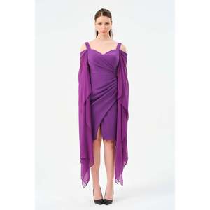 Haut de mode élégant pour femme DANS, couleur violet, coupe confortable, disponible en tailles européennes 38-42, idéal pour un usage quotidien et chic - Product Image 1
