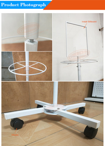 Phiên Bản Đơn Giản Mưa Bánh Cửa Hàng Đôi Lớp Gấp Ô Treo Kim Loại Hiển Thị Đứng Với Quảng Cáo Clip - Product Image 3