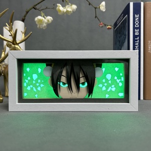 158 Designs Dragoned Goku - Marco de Madera con Corte Láser de Papel para Decoración de Habitaciones, Lámpara de Noche LED con Luz Ambiental - Product Image 5