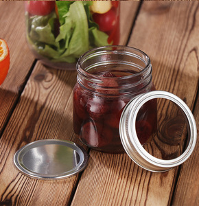 Frascos de Vidrio Transparentes para Almacenamiento, Tapas de Aluminio con Rosca, Frascos de Conserva para Nueces, Mermelada, Flores Secas, Alimentos Enlatados, 150 ml, 350 ml, 1000 ml - Product Image 2