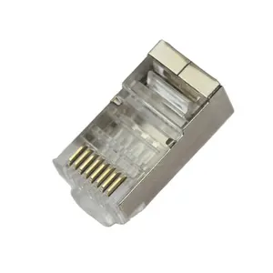 Metal Shell 8P8C RJ45 Modular Plug CAT6 Ethernet Male Plug Network Cable Crystal Head Jack Socket modular plug