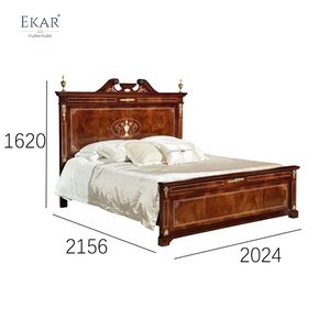 Cama de Lujo <span class=keywords><strong>Imperial</strong></span> St. James de EKAR |   Base de Cama de Madera de Burl Tallada a Mano Estilo Inglés | - Product Image 5
