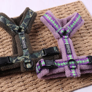 Harness Vest Anjing Model H Mewah, Bahan Sherpa Jala Lembut, Logo Warna Sesuai Pesanan, Dapat Disesuaikan, dari Okeypets Manufacturer - Product Image 4