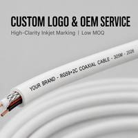 Cable Coaxial RG59+2C con Cubierta de PVC Negro, Precio de Fábrica, Conductor CCA de 0.81mm, Certificado CE/ROHS para Sistemas de CCTV/CATV en Apartamentos
