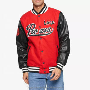 Blouson d'université de baseball en cuir pour homme, logo personnalisé, hiver, grande taille, de luxe, nouvelle collection Offre Spéciale - Product Image 2