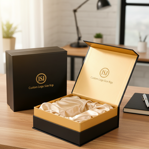 Custom Logo Size Eco-Friendly High-End Wigs Packaging <b>Box</b> Silk Satin Spot UV Luxury Rigid Magnetic Closure Business Boxes - Product Image 1