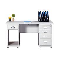 Socles simples en acier Bureaux d'ordinateur Mobilier de bureau Gestionnaire Travail Table d'écriture Bureau Métal Bureau avec tiroir