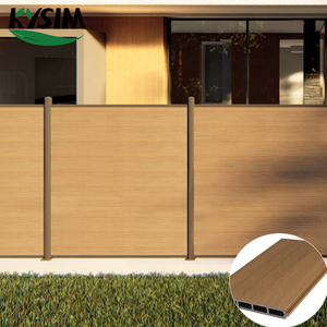 2025 nouveau bâtiment de jardin de conception de lamelle de tendance avec clôtures de portes WPC - Product Image 3