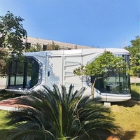 Lodge de camping haut de gamme, résidence modulaire préfabriquée en acier, pod de vie intelligent populaire mondial, maison capsule spatiale de luxe