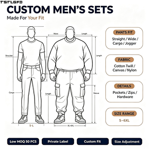 Custom Plus Size Pants S-6Xl Heavyweight Cotton Twill Big & Tall Men'S <b>Sets</b> Multi Pocket Cargo Trousers Manufacturers Wholesale - Product Image 1