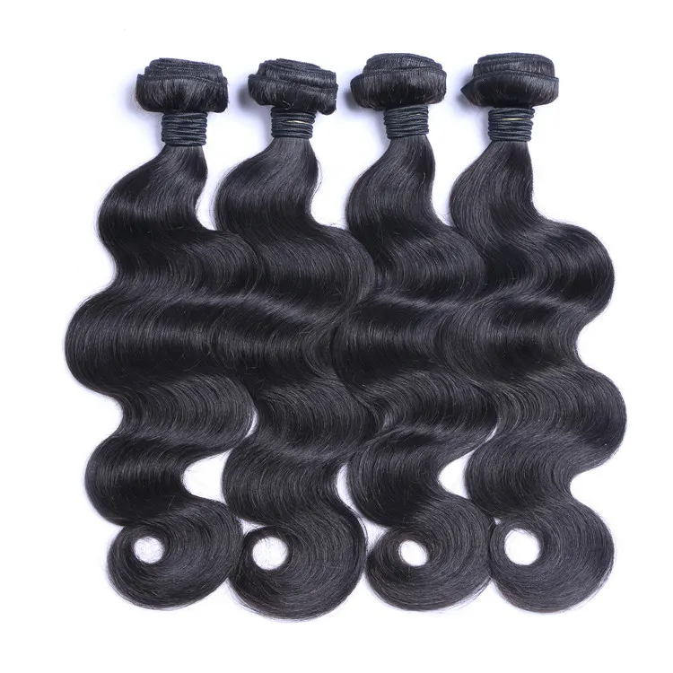 Highknight Human Hair Extension Indian Cuticle Aligned Hair Body Wave Virgin Human Hair Bundles With Lace Closure Unprocessed