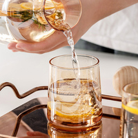 Carafe en verre avec couvercle, pichet à thé glacé, carafe à eau chaude ou froide, pour thé glacé, vin, café, lait et jus, OEM