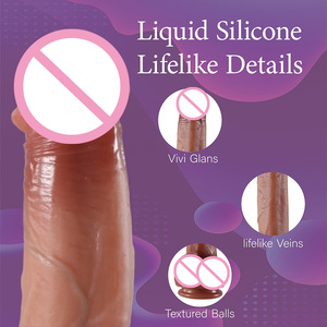 Consolador vibrador de silicona realista, máquina consolador de rotación grande, consolador de empuje con calefacción para mujeres - Product Image 5