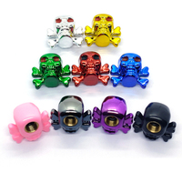 10 couleurs uniques, capuchons de valve de pneu universels 8V1 en ABS, design crâne, anti-poussière, squelette avec os, 1 pièce