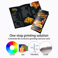 Conception personnalisée, impression de menus de restaurant pliés en trois, impression publicitaire sur papier, service d'impression de brochures format A4