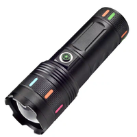 Lampe torche tactique LED rechargeable avec logo personnalisé OEM, étanche IP65, en aluminium, USB, 1000 lumens, mise au point réglable