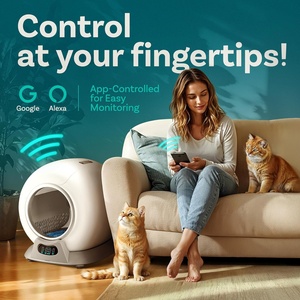 Penjual teratas Online kotak kotoran kucing elektrik WiFi kontrol aplikasi sensor keselamatan otomatis untuk beberapa plastik penghilang bau kucing - Product Image 2