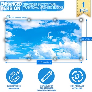 Cubiertas Protectoras Ligeras Magnéticas para Lámparas, Pantalla Protectora para los Ojos, Diseño de Cielo Azul con Nubes, Gran Venta - Product Image 4