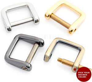 Anillas de tornillo rectangulares, Conector de correa con hebilla, Grillete rectangular, Bucle de tornillo para bolso, Unidades - Product Image 5