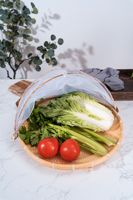 Dineren Buiten Picknick Om Vliegen Buiten Te Houden Insecten Muggen Bamboe Tent Mand Brood Groente Fruit Geweven Bamboe Manden