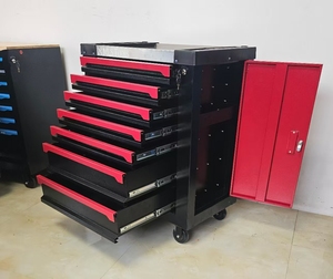 Chariot à outils multifonctionnel à quatre roues à porte latérale à 7 tiroirs de haute qualité personnalisable pour armoire de <span class=keywords><strong>rangement</strong></span> OEM d'atelier - Product Image 5
