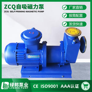 Pompe magnétique auto-amorçante ZCQ en acier inoxydable 37 kW, pompe à entraînement magnétique chimique 4 CV avec faible pression, sans fuite pour l'eau 200 m - Product Image 2