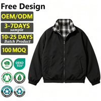 Veste à carreaux personnalisée coupe-vent vintage en polyester légère et décontractée pour homme – Vêtement de sport streetwear