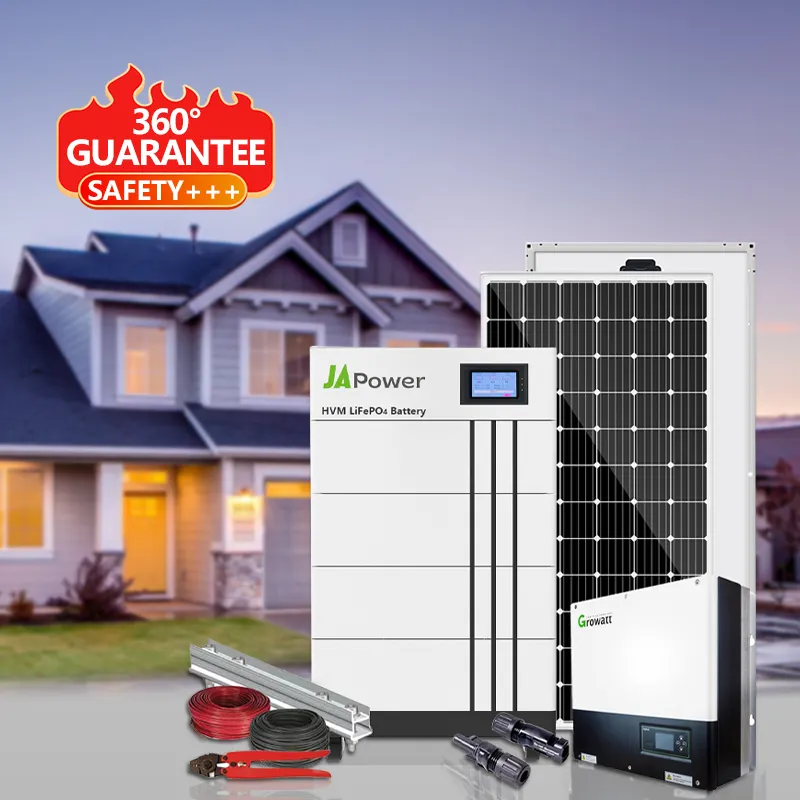 Japower 10000w مجموعة اللوحة الشمسية الطاقة مولد 5kw 15kw 20kw خارج الشبكة 10kw أنظمة الطاقة الشمسية المنزلية