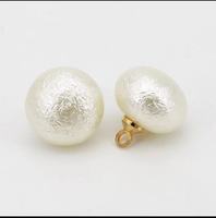 8-14mm naturel blanc perle d'eau douce boutons couture perles baroques bijoux accessoires bricolage vêtements plissé perle tige bouton