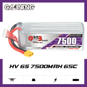 แบตเตอรี่ LiPo GNB GAONENG LiHV HV 7500mAh 6S 22.8V 65C 130C XT60 สำหรับรถบังคับวิทยุ รถบรรทุก รถถัง เครื่องบิน เรือ  ใช้ได้ทั้งแบบ Off Load และ On Load - Product Image 2