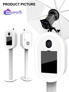10.2 11 Pro Roamer gương photobooth Selfie xách tay Photo Booth Shell đứng kiosk 12.9 với vòng ánh sáng trường hợp chuyến bay - Product Image 3