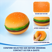 Jouet Squishy Hamburger à Rebond Lent pour Soulager le Stress, Grand Peluche TTR Unisexe, à partir de 14 ans