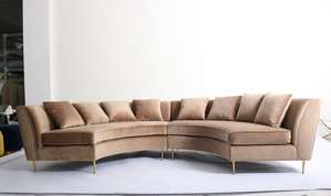 طقم غرفة معيشة من وحدات فاخرة عالية الجودة طقم أريكة قمر نصف دائرية لحفل الزفاف - Product Image 5