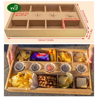 VVG Écologique 8/10 Grilles Pique-Nique Fête Pâturage Fantaisie Cookie Papier Kraft Dessert Traiteur Boîte Avec Séparateurs
