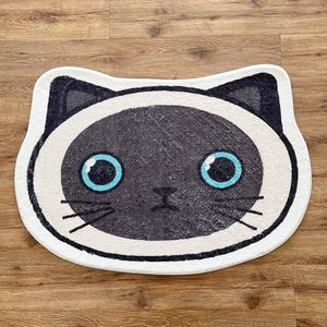 Alfombra de Entrada de Felpa con Estampado de <span class=keywords><strong>Gato</strong></span>, Suave, Imitación Cachemira, Ecológica, Fácil de Limpiar, para Dormitorio, Decoración del Hogar - Product Image 1