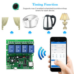 Lonten Smart Remote Control Module 4CH 10A Relays WIFI Wireless Universal Switch Work with <strong>Alexa</strong> Google Home EWeLink APP Domotic - Product Image 5