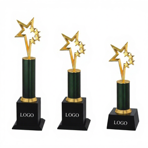 Trofeo metálico de alta calidad diseñado para ceremonias de premiación prestigiosas y momentos de reconocimiento memorables, trofeos de fútbol metálicos. - Product Image 1